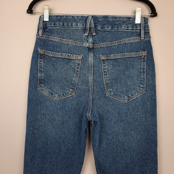Good American Good Classic Raw Hem High Waist Slim Jeans size 6 - Picture 5 of 14